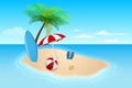 Tropical island background Royalty Free Stock Photo