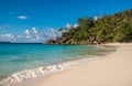 Tropical island beach Anse Lazio, Praslin, Seychelles Royalty Free Stock Photo