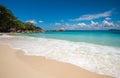 Tropical island beach Anse Lazio, Praslin, Seychelles Royalty Free Stock Photo