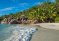 Tropical island beach Anse Lazio, Praslin, Seychelles Royalty Free Stock Photo