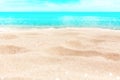 Tropical island beach nature, yellow sand, blue sea water, ocean, sun sky white clouds, summer holidays, vacation, travel Royalty Free Stock Photo