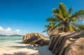 Tropical island beach, Source d`Argent, La Digue, Seychelles Royalty Free Stock Photo