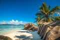 Tropical island beach, Source d`Argent, La Digue, Seychelles Royalty Free Stock Photo