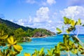 Tropical island Curieuse at Seychelles Royalty Free Stock Photo