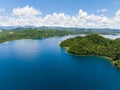 Tropical island and deep blue sea. Philippines. Royalty Free Stock Photo