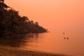 Tropical island Koh Chang at sunset. Travel and tourism in Asia