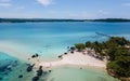 Tropical Island Koh Kham Trat Thailand, aerial view of tropical island near Koh Mak Thailand Royalty Free Stock Photo