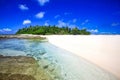 Tropical Island with a paradise beach and palm trees, Fiji Islands