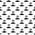 Tropical island pattern seamless Royalty Free Stock Photo