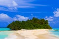 Tropical island and sand bank