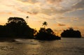 Tropical Island Sunset Beach Palms Nuqui Royalty Free Stock Photo