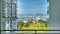 Tropical Island: View from Butterworth to Penang Island in Malaysia Royalty Free Stock Photo