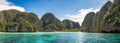 Islands ocean sea white sand beach at Maya Bay of Phi Phi Islands, Krabi Thailand nature Royalty Free Stock Photo