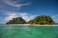 Tropical islands ocean blue sea white sand beach at Thale Waek (Separated Sea), Krabi Thailand nature