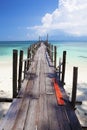 Tropical jetty in paradise. Royalty Free Stock Photo