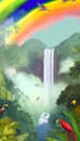 Tropical Jungle Travel Adventure, Made with Generative AI