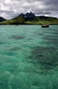 Tropical lagoon in Deer Island mauritius Royalty Free Stock Photo