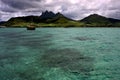 Tropical lagoon hill navigable and coastline in Deer Island Royalty Free Stock Photo