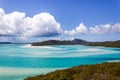 Whiteheaven beach on a beautiful sunny day with clouds, Whitsunday Island, Queensland, Australia Royalty Free Stock Photo