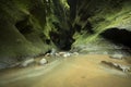 Tropical Landscape. Hidden Canyon In The Jungle. River In Rain Forest. Soft Focus. Slow Shutter Speed, Motion Photography. Bangli