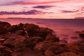 Tropical landscape at Koh Lan is a tropical island and beautiful beaches with an evening atmosphere of twilight time Royalty Free Stock Photo