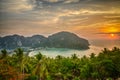 Tropical landscape. Phi-phi island, Thailand. Royalty Free Stock Photo