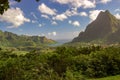 Tropical landscape in the South Pacific island of Moorea. Royalty Free Stock Photo