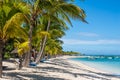 Tropical Le Morne beach in Mauritius Island Royalty Free Stock Photo