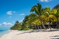 Tropical Le Morne beach in Mauritius Island Royalty Free Stock Photo