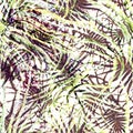 Tropical Leaf. Beige Modern Motif. Jungle Print