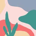 tropical leaf creative illustration concept