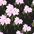 Beautiful seamless vector floral pattern background, exotic print. Royalty Free Stock Photo