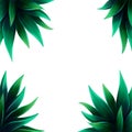 Tropical leaves frame background Royalty Free Stock Photo