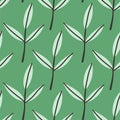 Tropical leaves pattern, jungle leaves seamless vector floral pattern. For textile. Summer background in pastel color Royalty Free Stock Photo