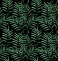 Tropical leaves seamless pattern