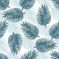 Tropical leaves surface seamless pattern design. rainforest backgroud for textile, fabric print