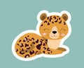 Tropical leopard sticker