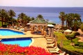 Tropical luxury resort hotel, Sharm el Sheikh, Egypt. Royalty Free Stock Photo