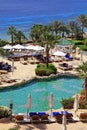 Tropical luxury resort hotel, Sharm el Sheikh, Egypt. Royalty Free Stock Photo