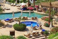 Tropical luxury resort hotel, Sharm el Sheikh, Egypt. Royalty Free Stock Photo