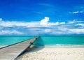 Tropical Maldives island with white sandy beach Royalty Free Stock Photo