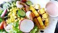 Salad - mango & shrimps Royalty Free Stock Photo