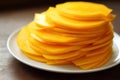 Tropical Mango slices fruit. Generate Ai