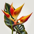 Tropical Marvel: The Striking Heliconia Flower Royalty Free Stock Photo