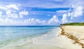 Tropical mexican beach panorama Playa 88 Playa del Carmen Mexico