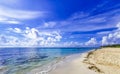 Tropical mexican beach panorama Playa 88 Playa del Carmen Mexico