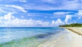 Tropical mexican beach panorama Playa 88 Playa del Carmen Mexico