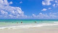 Tropical mexican beach 88 Punta Esmeralda Playa del Carmen Mexico Royalty Free Stock Photo