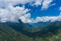 Tropical mountain valley landscape