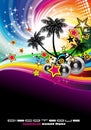 Tropical Music Event Disco Flyer Royalty Free Stock Photo